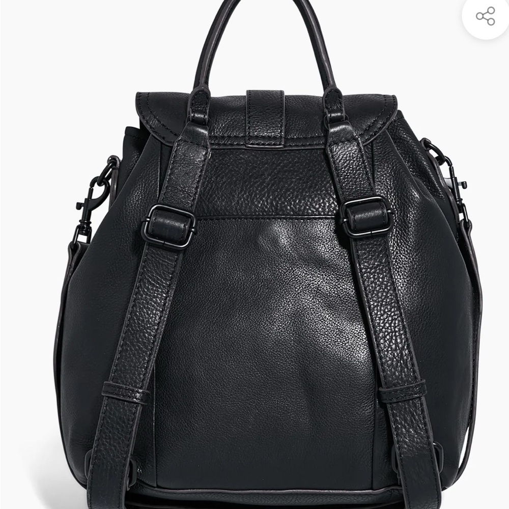 Aimee Kestenberg Saddle Up Black Leather Backpack